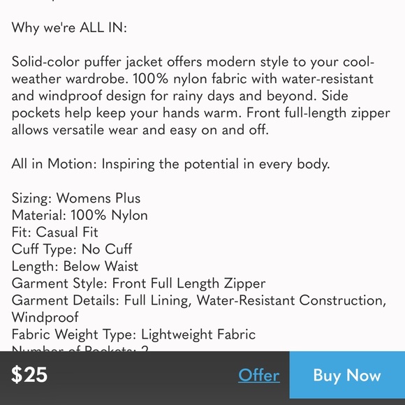 All in Motion Women's Glossy Black Puffer Coat - Picture 4 of 10